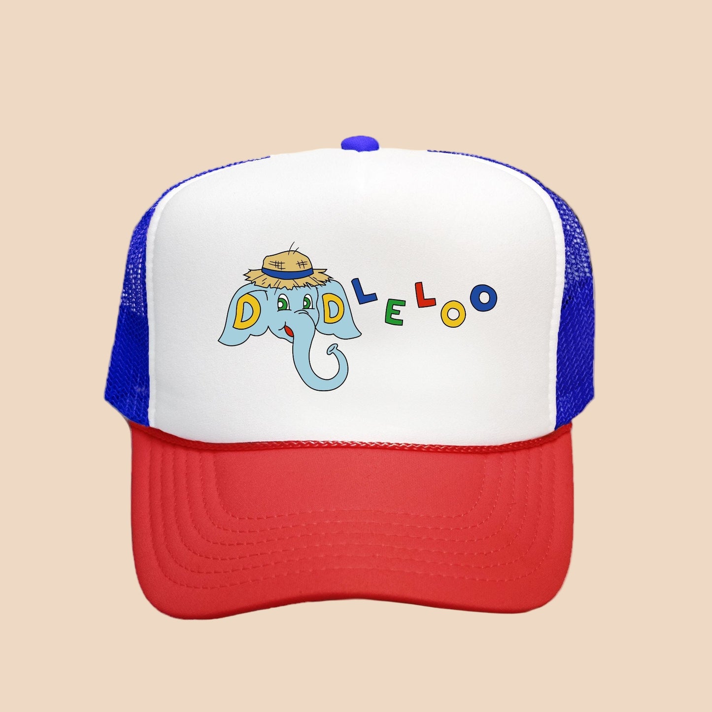 Doodleloo x Badger – Red/Blue Trucker Hat