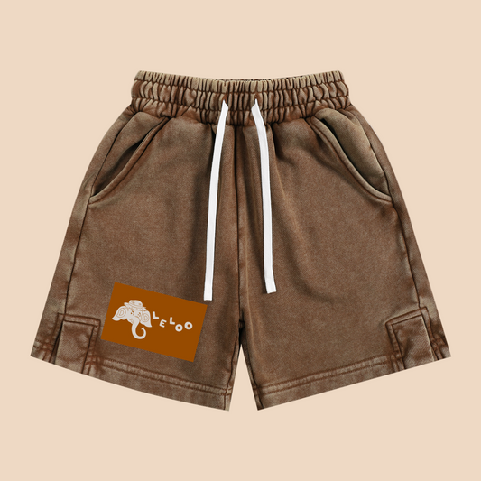 Cocoa Brown Cotton Shorts